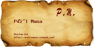 Pál Masa névjegykártya