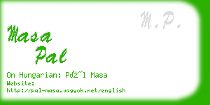 masa pal business card